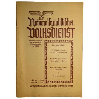 Månadsnummer av NSDAP. Januari 1941 Nationalsozialistischer Volksdienst. Espenlaub militaria